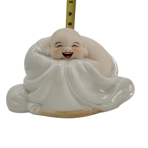 VTG Buddha Happy Wealth Lucky Maitreya Buddha Figurine Signed - Picture 11 of 11